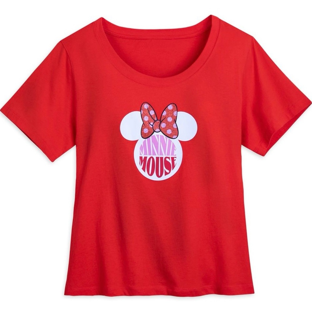 Disney Red Minnie Mouse Bow Graphic Tee